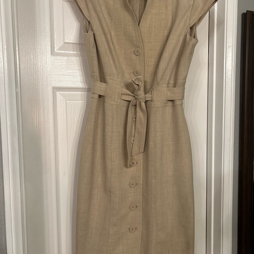 Calvin Klein full button down lined dress sz4